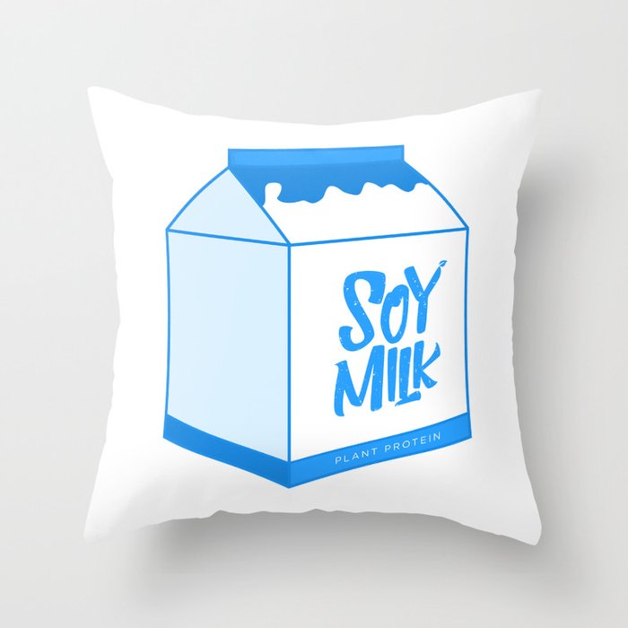 soy milk Throw Pillow