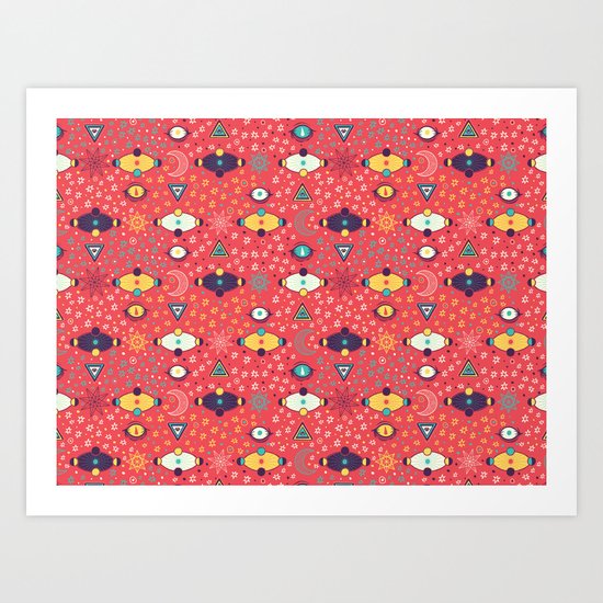Cosmos Pattern Art Print