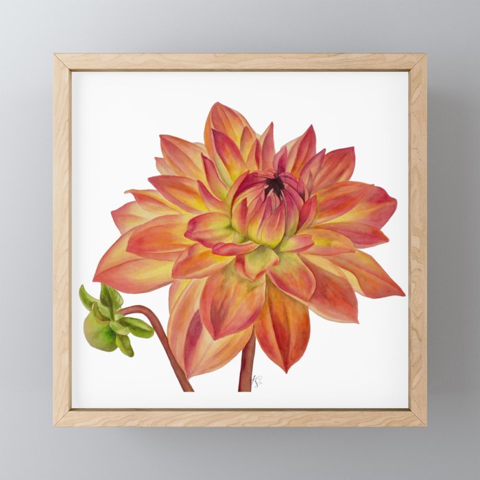 Dahlia Framed Mini Art Print