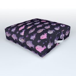 Dolphin Day - dark Outdoor Floor Cushion | Sea, Colorful, Pinkanimal, Boto, Summer, Ocean, Duskydolphin, Pink, Scuba, Kawaii 
