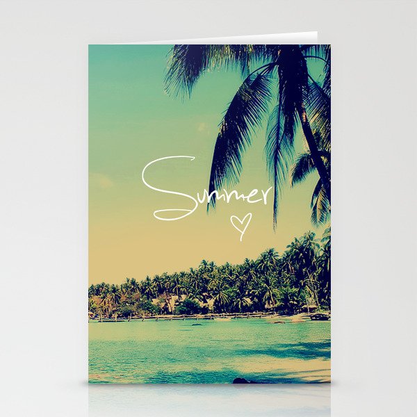 summer love vintage beach stationery cards by rexlambo society6