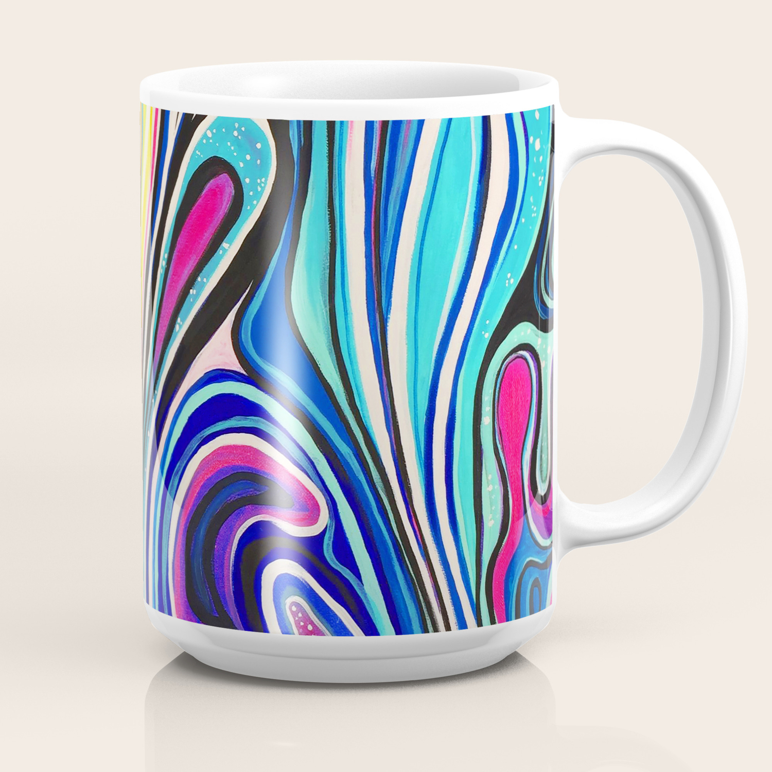 Untitled Colorful Acrylic Painting Coffee Mug By Cloudsover31