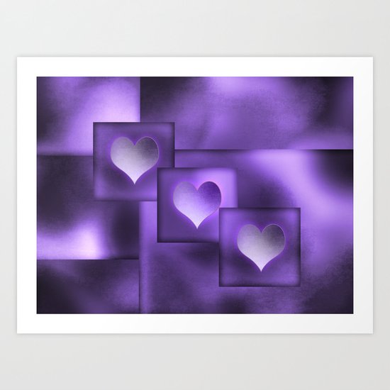 Three Hearts Art Print