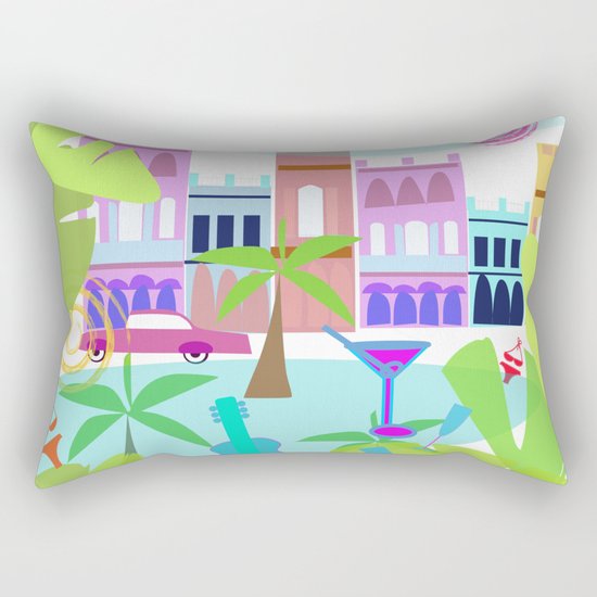 Cuban Holiday Rectangular Pillow