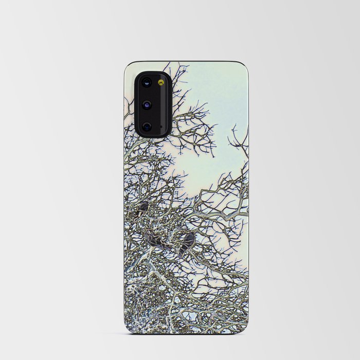 Three Foiled Crows in a Digital World Android Card Case