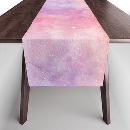 Pink Nebula Painting Table Runner