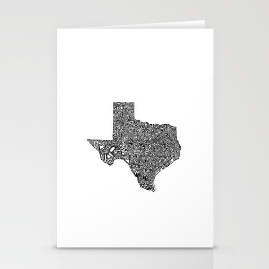 Typographic Texas Stationery Cards