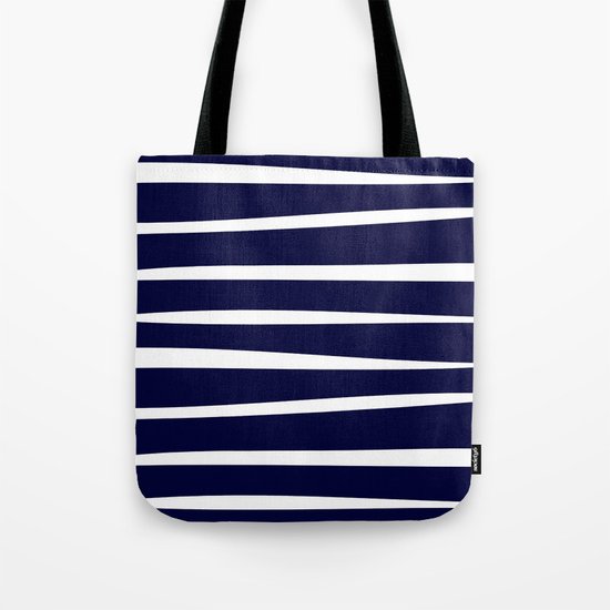 Blue- White- Stripe - Stripes - Marine - Maritime - Navy - Sea - Beach - Summer - Sailor 4 Tote Bag