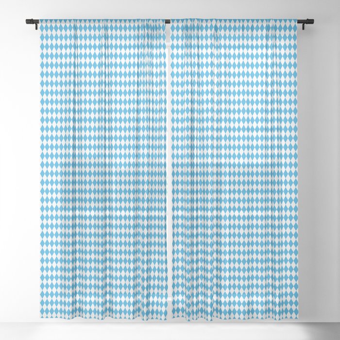 Oktoberfest Bavarian Blue And White Small Diagonal Diamond Pattern