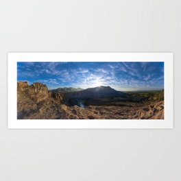 Smith Rock National Park and the river bend, Oregon Art Print
