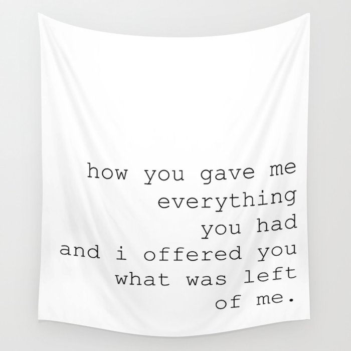 charles bukowski "raw with love" Wall Tapestry
