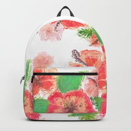 Hawaiian Hibicus Pastel Colors Backpack