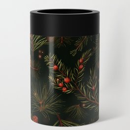 Christmas Spruce Dark Brown Can Cooler
