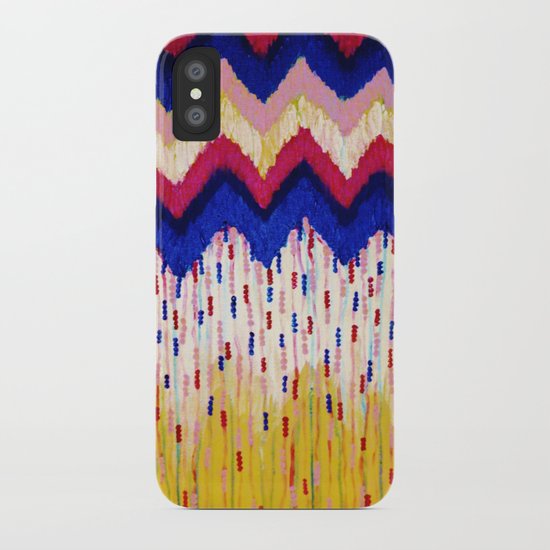 SHINE ON, Revisited - Americana Red White Blue USA Abstract Acrylic Painting Home Decor Xmas Gift iPhone Case