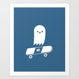Skate Ghost Art Print