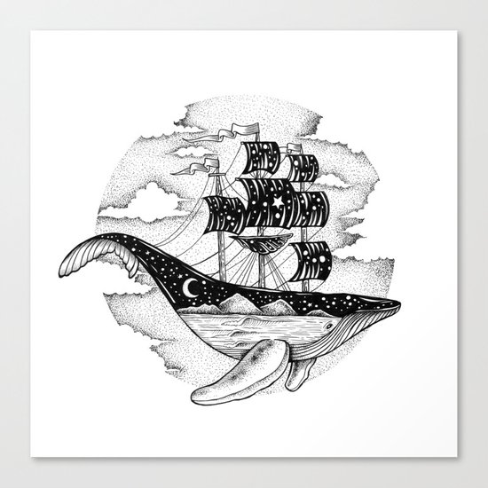 WHALESHIP Canvas Print