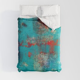 Aztec Turquoise Stone Abstract Texture Design Art Duvet Cover