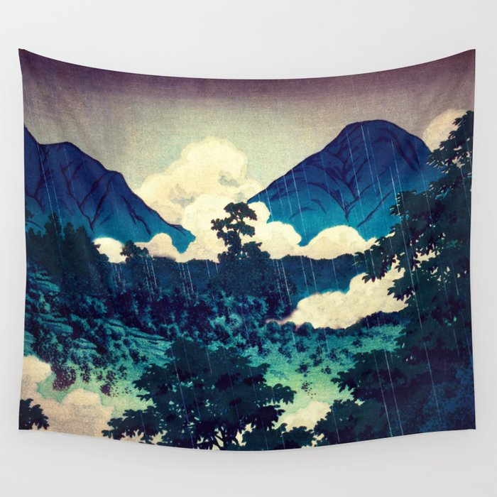 Under the Rain in Doyi - Nature Landscape Wall Tapestry