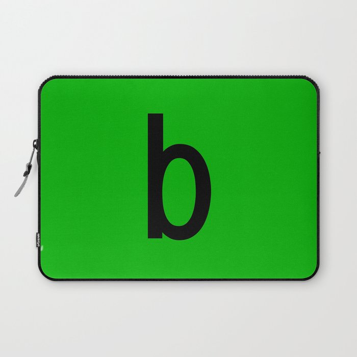 LETTER b (BLACK-GREEN) Laptop Sleeve