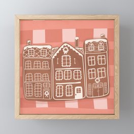 Nordic Gingerbread Cookies Framed Mini Art Print