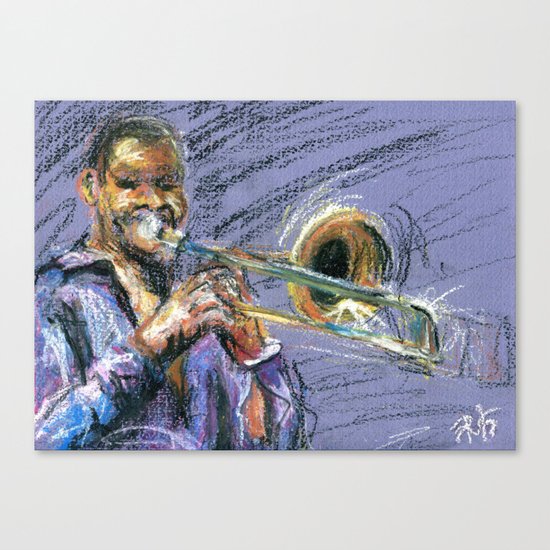 Jazz Trombonist Canvas Print