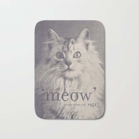 Famous Quotes #2 (anonymous cat, 1952) Bath Mat