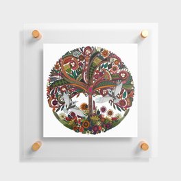 tree of life white Floating Acrylic Print