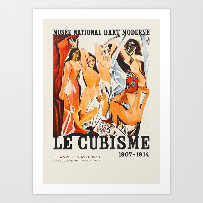 Cubism - Exhibition poster for National Museum of Modern Art, 1953 Art Print
