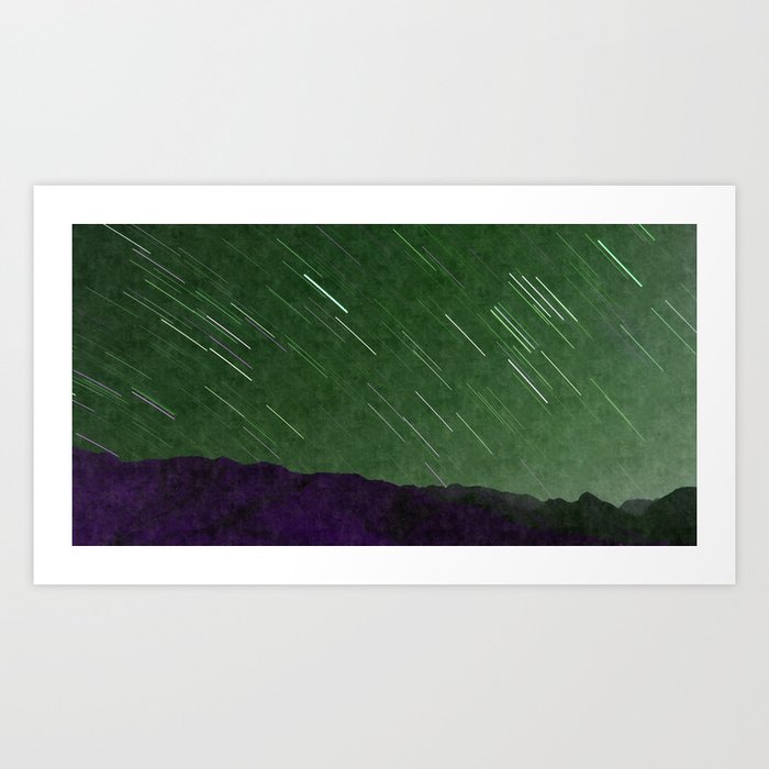 Juniper Skies with Shooting Stars Art Print