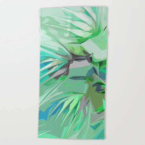 Palm Trees Abstract Beach Towel