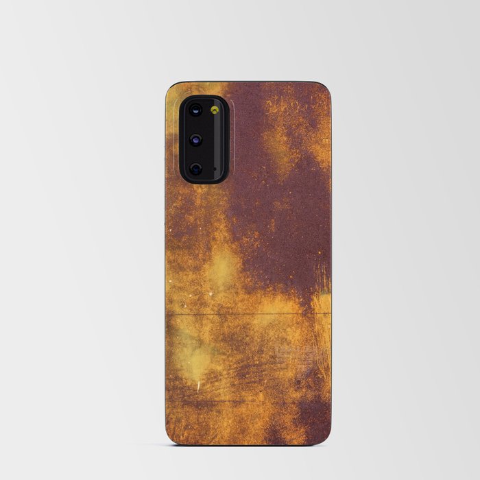 Old rusty steel metal background texture.  Android Card Case