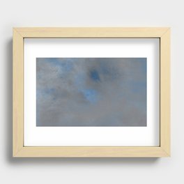 Grey Blue Recessed Framed Print
