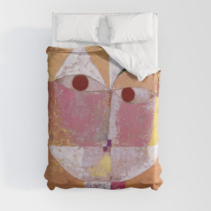 Senecio (Baldgreis)  Face Portrait painting by Paul Klee Bauhaus Abstract Art Duvet Cover