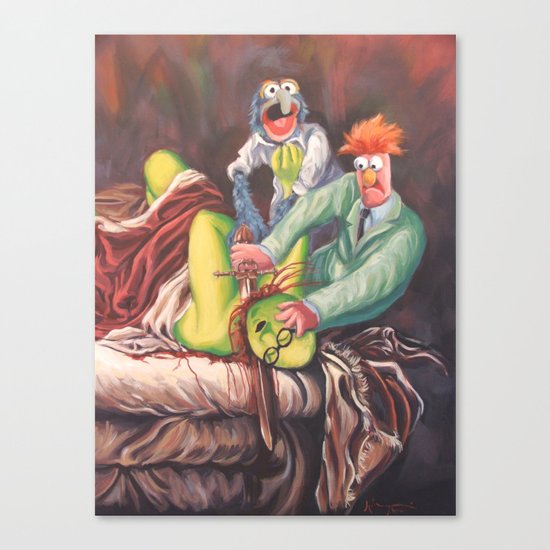 Beaker Slaying Honeydew Canvas Print