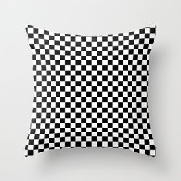 Checker Black and White Throw Pillow