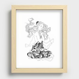 Waves of thoughts Recessed Framed Print