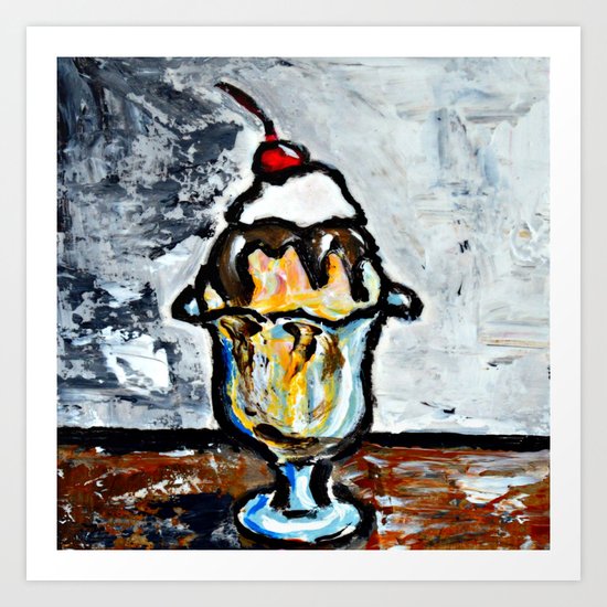 Sweet Treats Still Life: Ice Cream Art Print