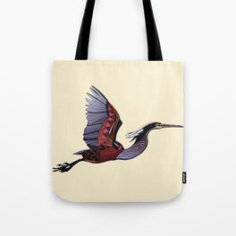 Agami heron parchment Tote Bag