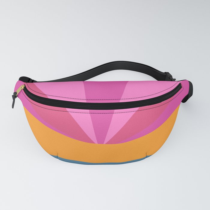 Cover IV - Colorful Sunset Retro Abstract Geometric Minimalistic Design Pattern Fanny Pack