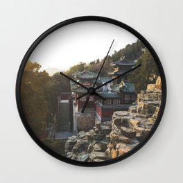 China Photography - Summer Palace Under The Beautiful Sunset Wall Clock