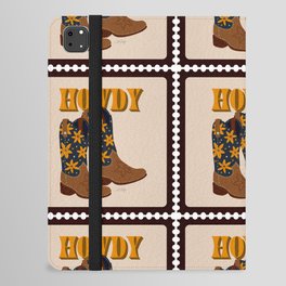 Howdy Cowgirl – Navy & Suede iPad Folio Case