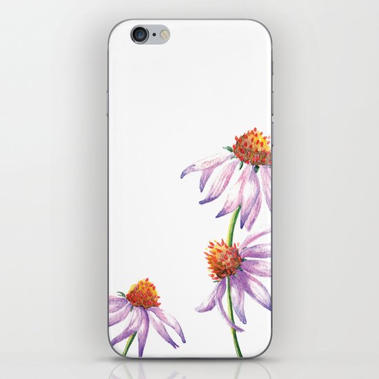 Watercolor Purple Cone Flower iPhone & iPod Skin