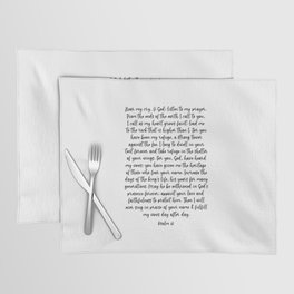 Psalm 61 - Hear my cry, O God and listen to my prayer Placemat
