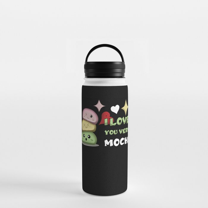 I Love Very Mochi And Boba Funny Kawaii Cute Mochi Water Bottle