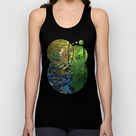 Forest, a river, a valley and summertime Unisex Tank Top