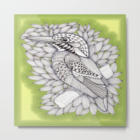 Zentangle Halcyon Metal Print
