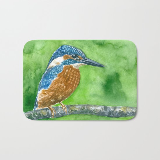 Kingfisher bird Bath Mat
