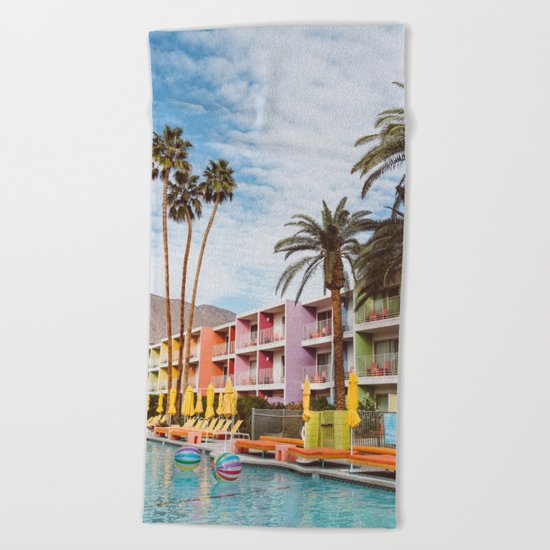 Palm Springs Pool Day VII Beach Towel