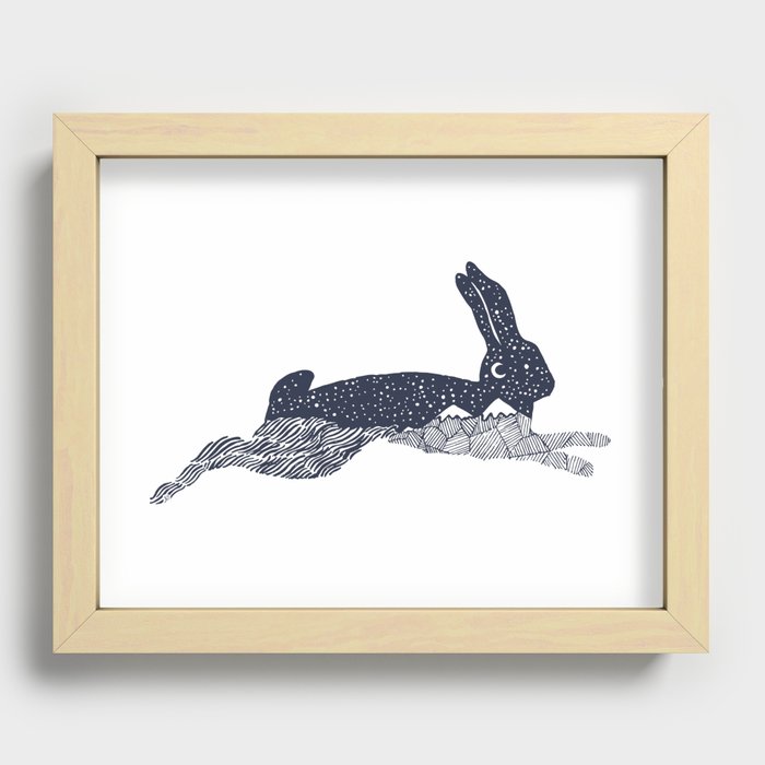 Prairie Rabbit Recessed Framed Print