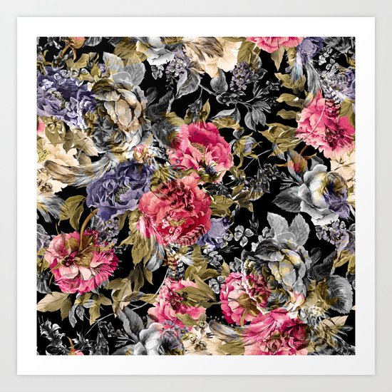 Seamless Floral Pattern Art Print